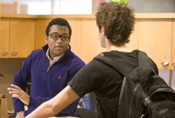 photo of brandon and student
